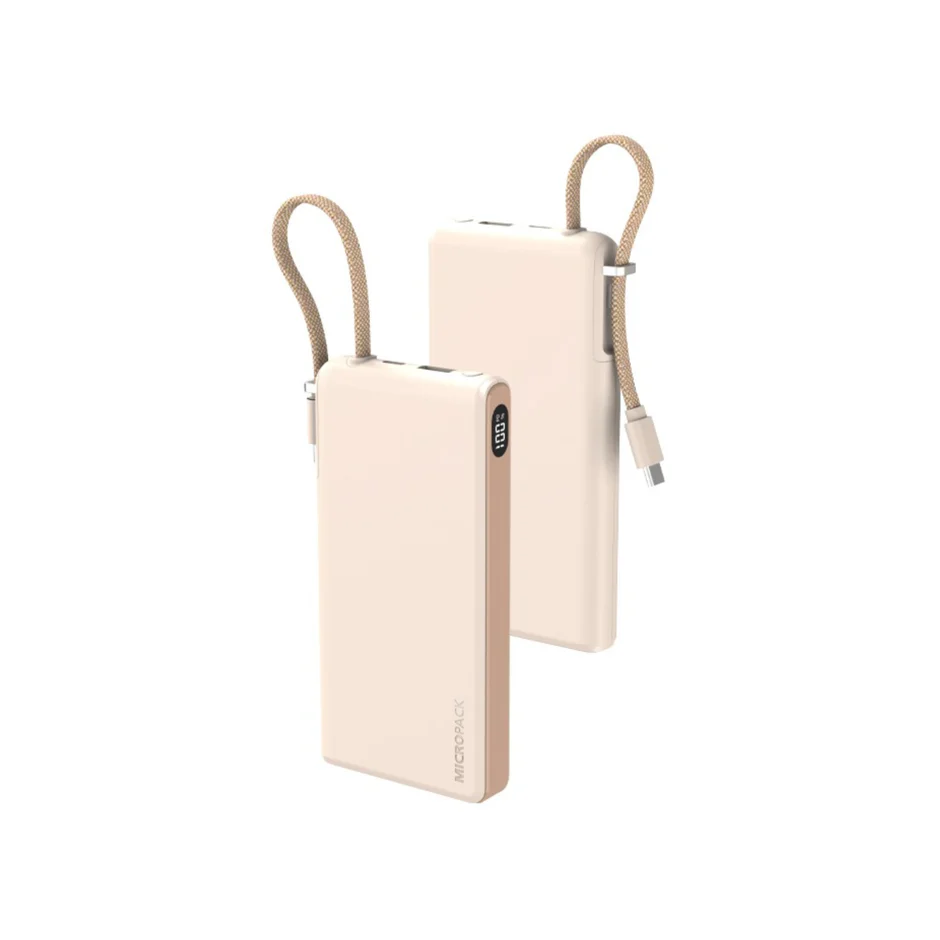 Micropack Power Bank (PB-C10) For Strong And Classic 10000mAh Built-in Cable Fast Charging - Image 3
