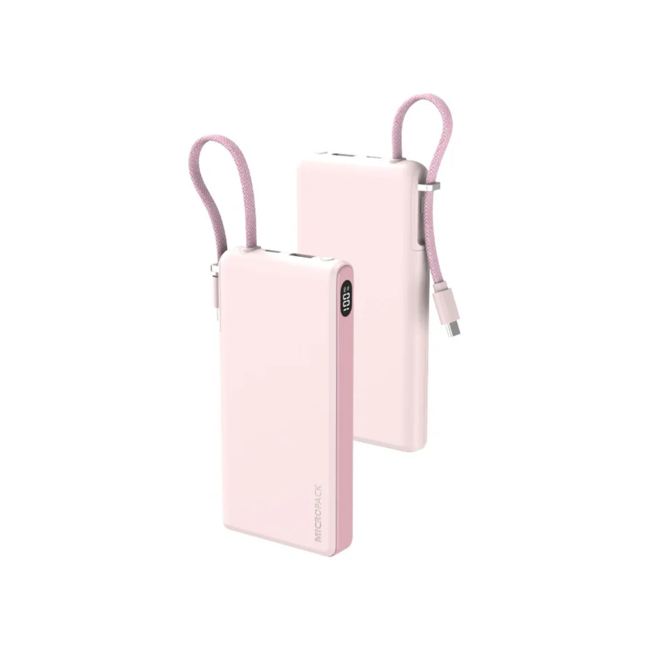 Micropack Power Bank (PB-C10) For Strong And Classic 10000mAh Built-in Cable Fast Charging