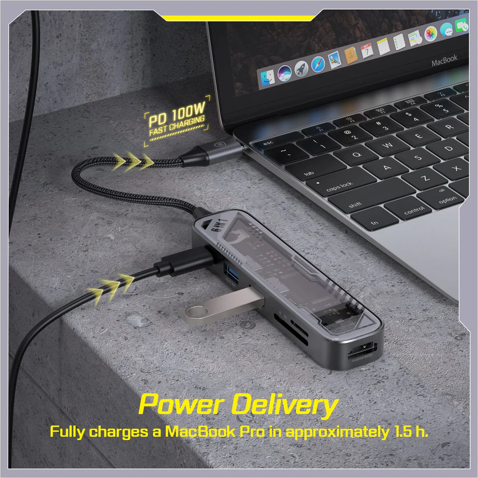 (MDC-N6T) Micropack For A Strong USB-C TO 6-PORTS USB-A HUB - Image 2