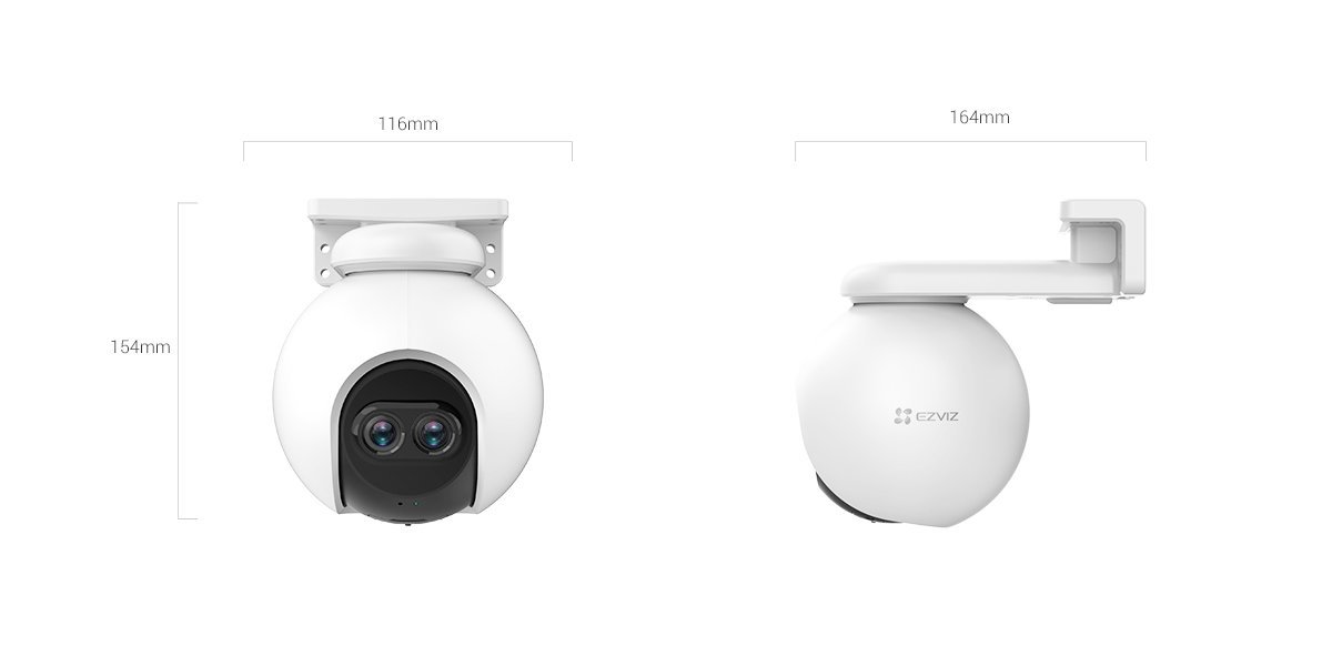EZVIZ Outdoor PT Camera (C8PF) Ultimate 360° Smart AI Dual-Lens Outdoor Security Camera - Image 5