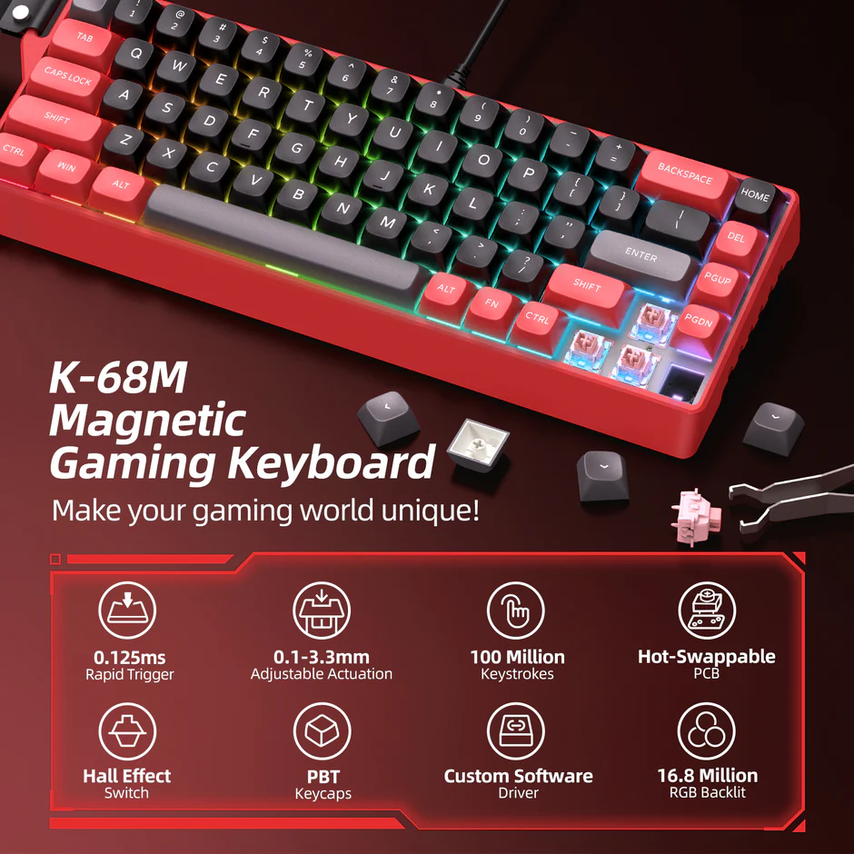 Micropack (K-68M-EN-RD) For A Phenomenal And Promising Magnetic Switch Keyboard