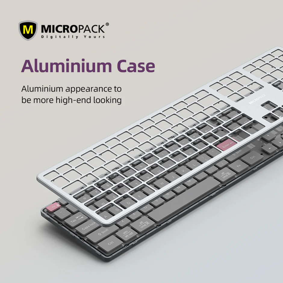 Micropack (K-310W) 2.4G+ For A Outstanding Bluetooth Rechargeable Wireless Keyboard - Image 4