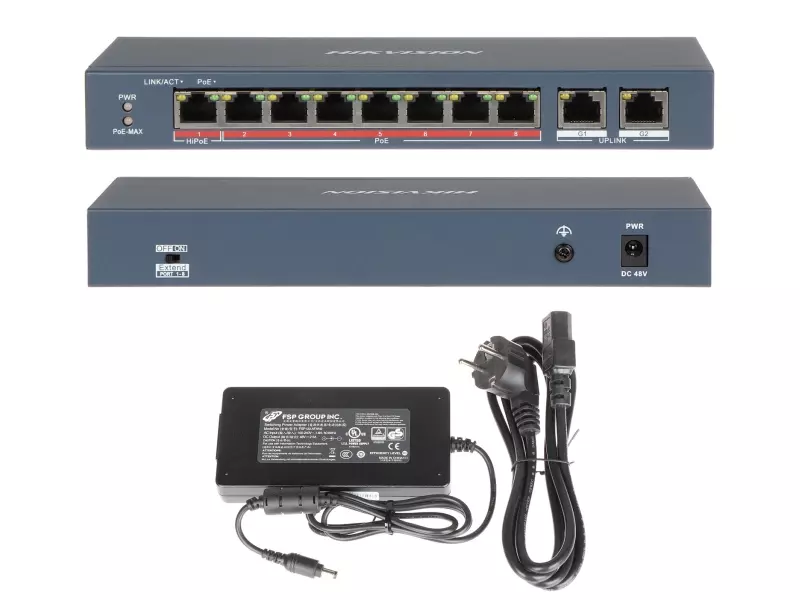 Hikvision (DS-3E0310HP-E) For A Best 8 Port Fast Ethernet Unmanaged POE Switch - Image 2