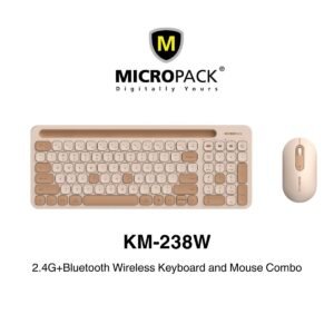 Micropack 2.4G+(KM-238W) For Magnificent Bluetooth Wireless Keyboard and Mouse Combo