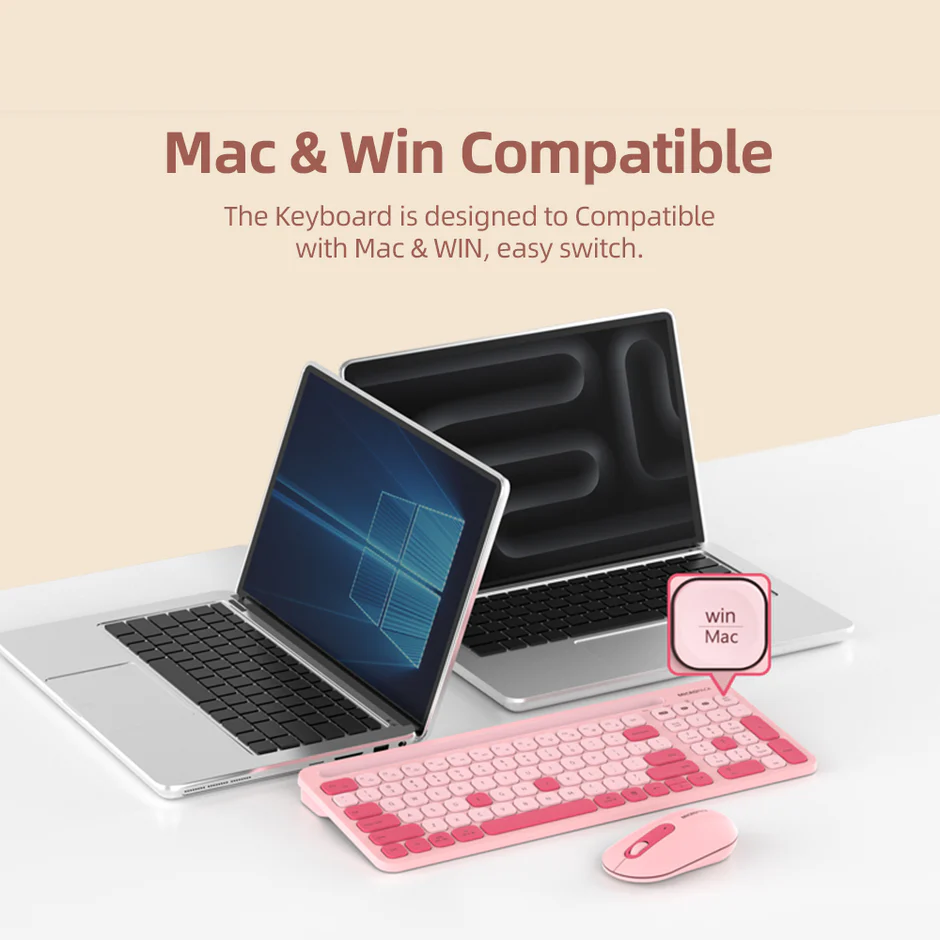 Micropack (KM-238W) For intelligent A 2.4G+Bluetooth Wireless Keyboard and Mouse Combo - Image 2