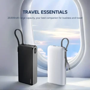 Micropack (PB-C20) For A Revolutionary 20000mAh Built-in Cable Fast Charging Power Bank