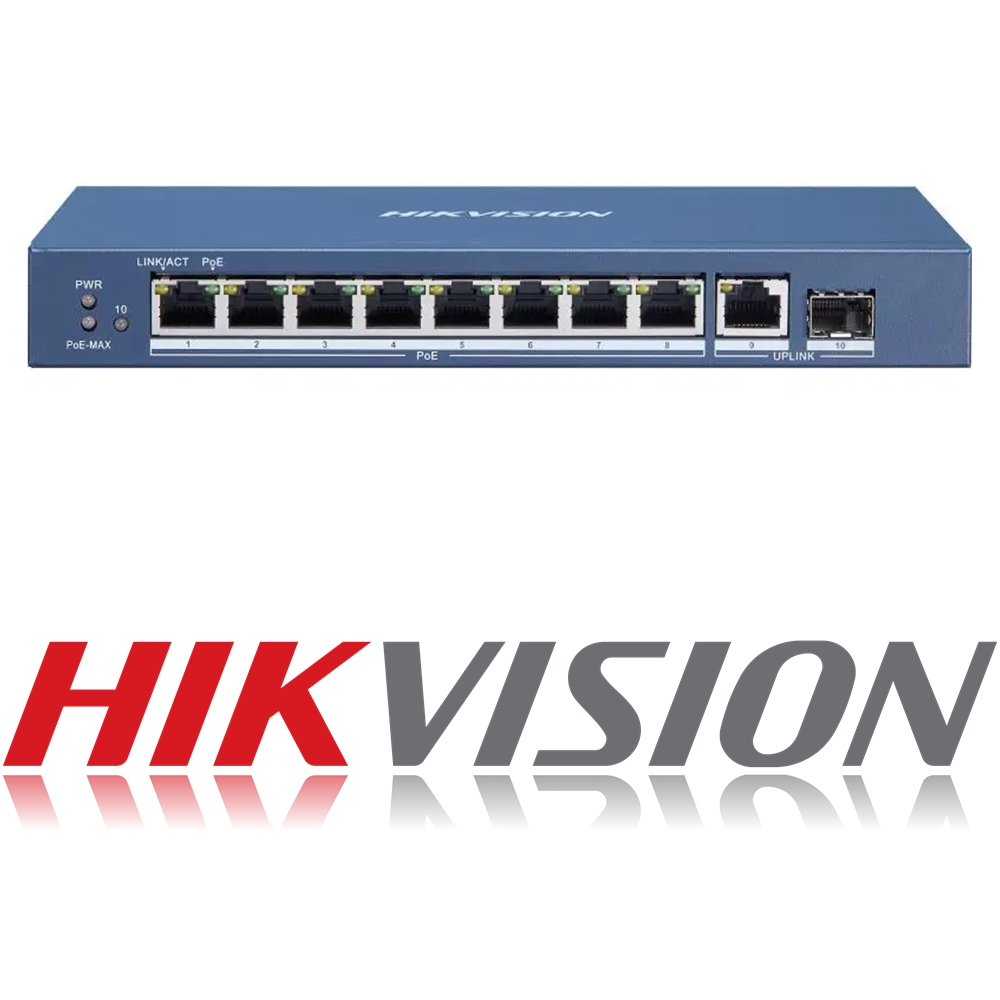 Hikvision (DS-3E0310P-E/M) for Best 8-Port PoE Switch