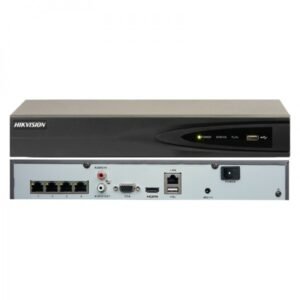 Hikvision (DS-7604NI-K1 B) 4-Channel 4K Network Video Recorder (NVR) with HDMI & VGA Output