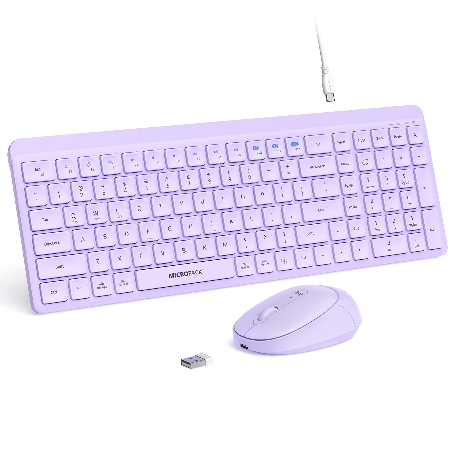 Micropack (KM-268W-EN-PL) For A Fulfilled 2.4G+Bluetooth Wirelesss Keyboard and Mouse Combo - Image 5