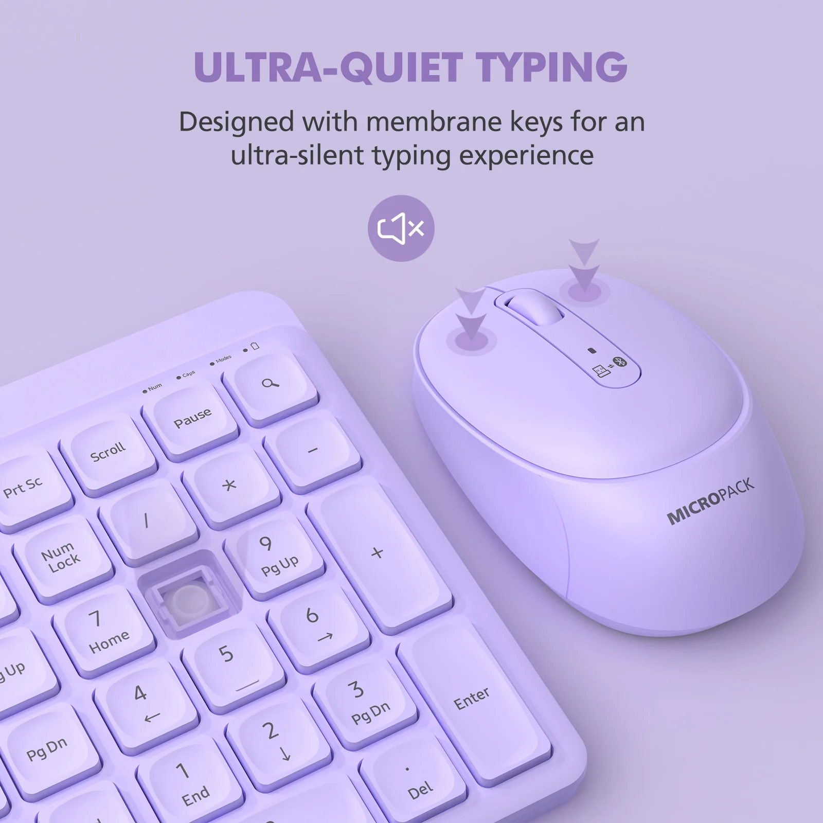 Micropack (KM-268W-EN-PL) For A Fulfilled 2.4G+Bluetooth Wirelesss Keyboard and Mouse Combo - Image 3