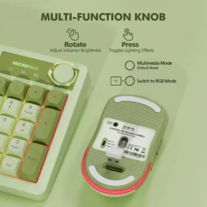 Micropack (KM-270W-EN-GN) For A Ideal And Impressive 3 Modes Rechareable Wireless Keyboard and Mouse Combo