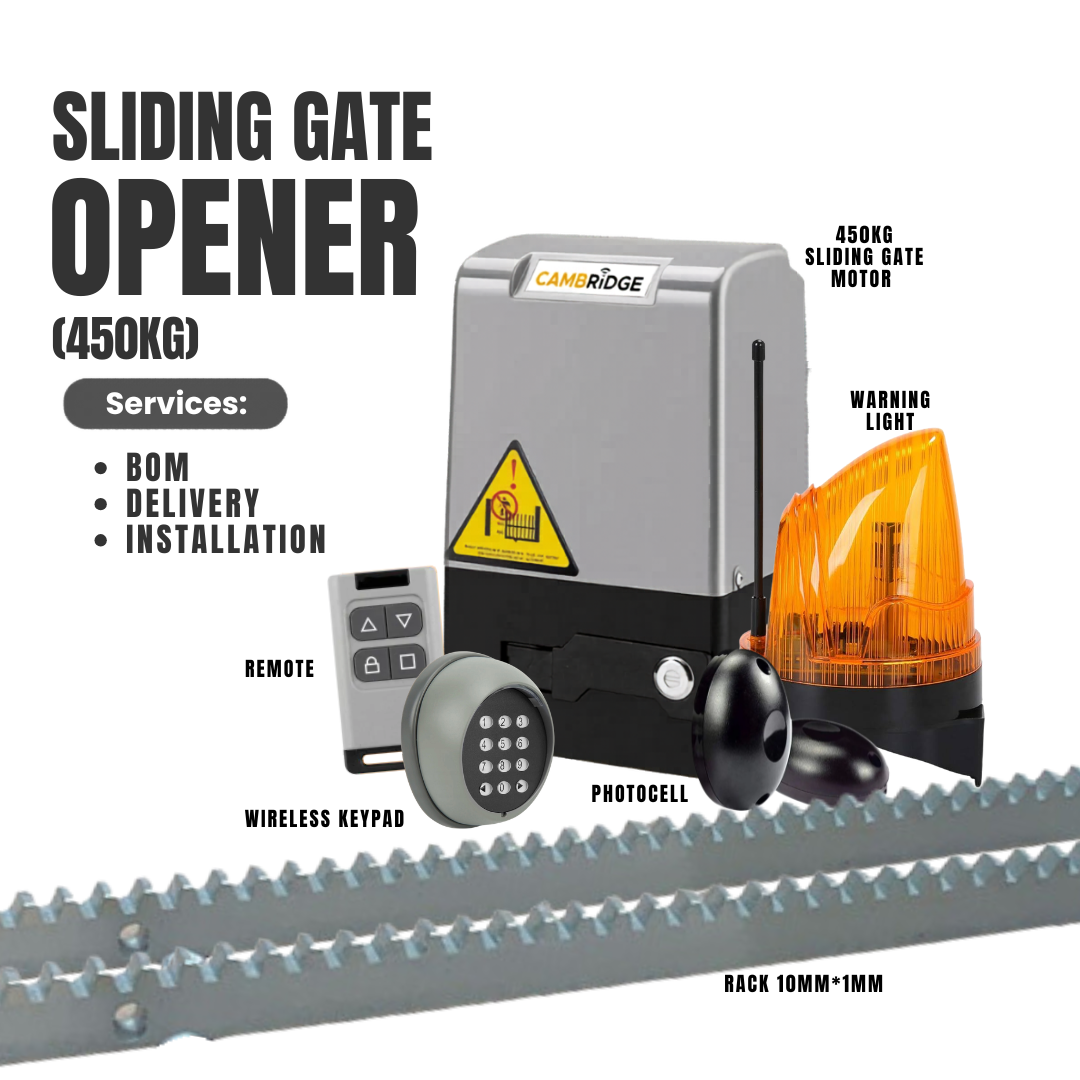 Automatic Sliding Gate Motor 450KG Complete Package Set with Accessories