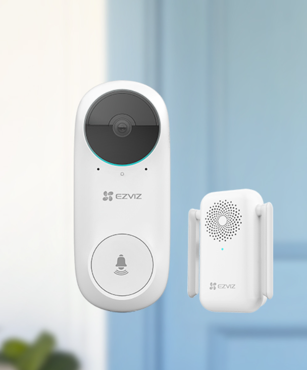 EZVIZ (DB2C) Smart Video Doorbell Kit Wireless Doorbell with Chime & HD Camera Security System