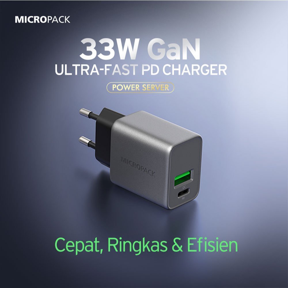 Micropack (MWC-233PD-ES) 33W GaN For Outstanding Wall Charger