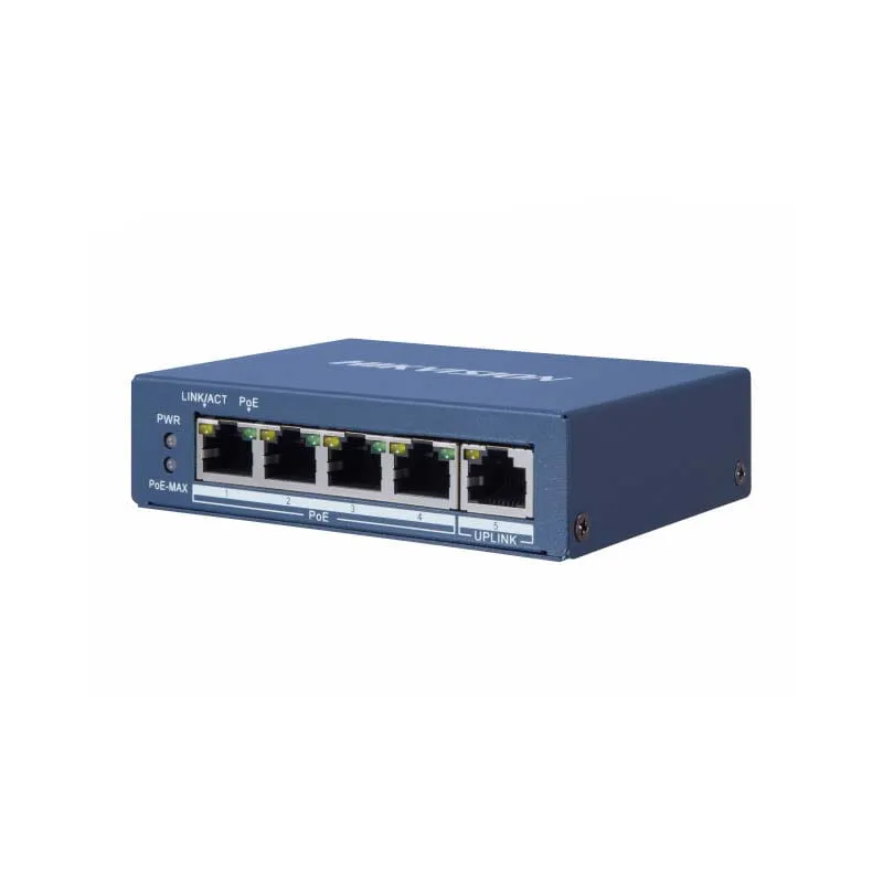 Hikvision Switch (DS-3E0505P-E/M) For A Quality 4 Port Gigabit Unmanaged POE Switch - Image 2
