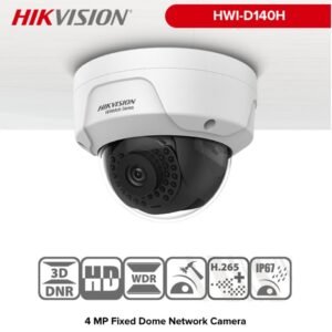 HiWatch IPC (HWI-D140H) 4MP IP for Best Dome Camera PoE Network CCTV Surveillance Camera Weatherproof Vandal-Resistant Security Camera for Indoor Outdoor Use