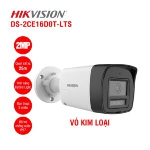 Hikvision (DS-2CE16D0T-LTS) For Greatest 2MP Two Way Audio Fixed Mini Bullet Camera