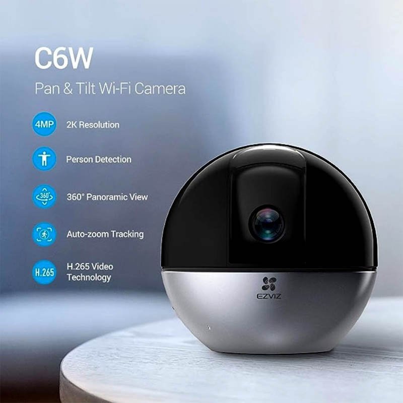 EZVIZ (C6W) 2K Smart WiFi Pan & Tilt Indoor Security Camera with Motion Tracking & Night Vision - Image 3