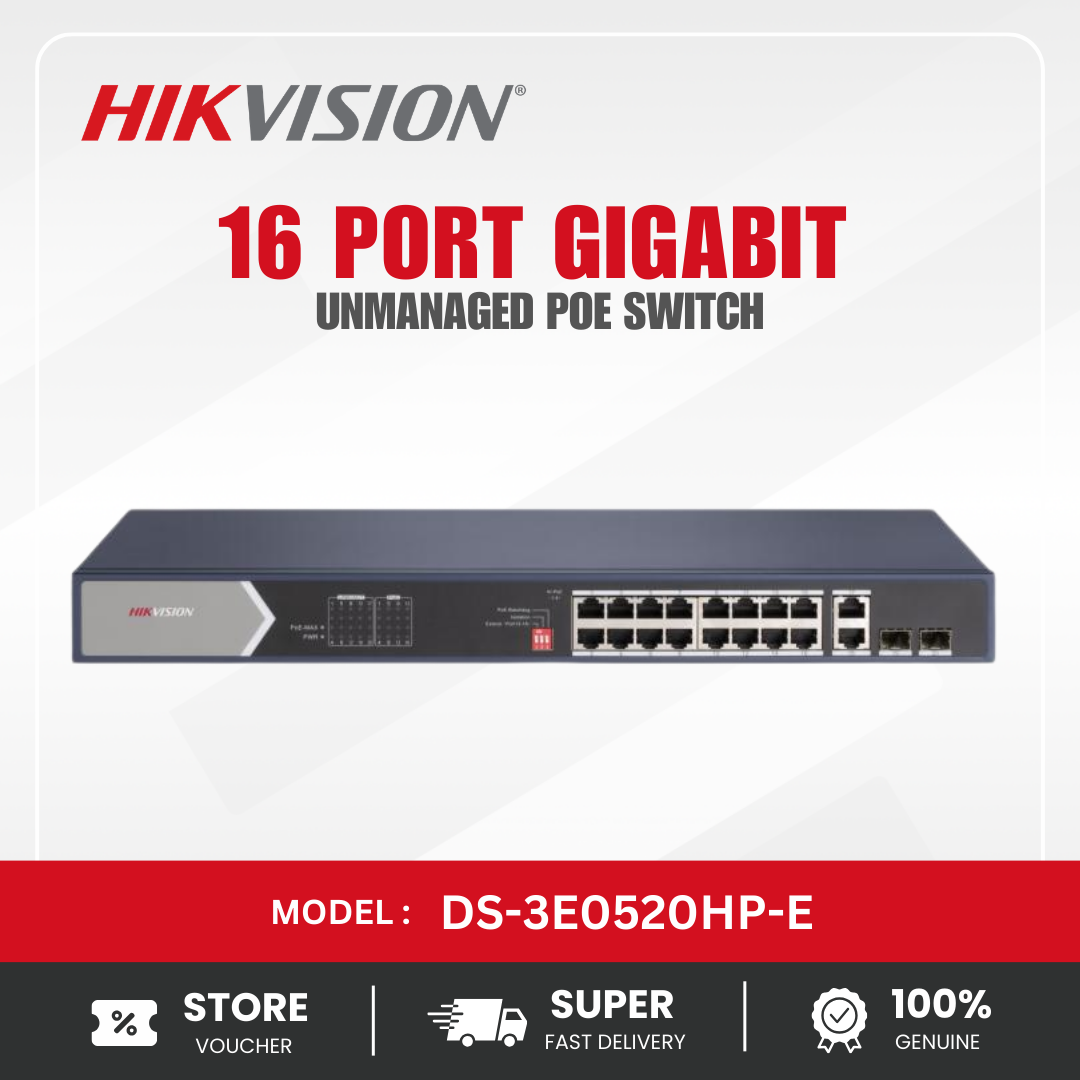 Hikvision (DS-3E0520HP-E) for Better 16 Channel PoE Switch for IP Camera Systems - Image 2