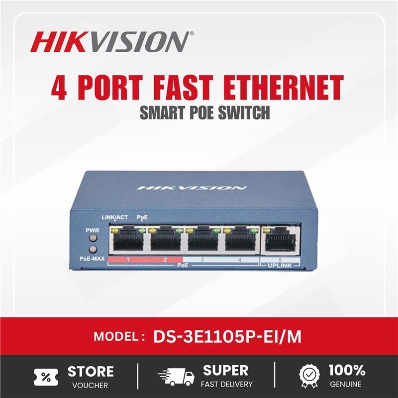 Hikvision (DS-3E1105P-EI/M) for Best Industrial Smart PoE Switch with VLAN - Image 2