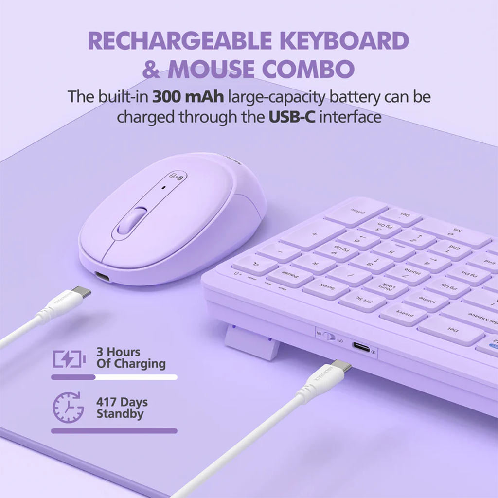 Micropack (KM-268W-EN-PL) For A Fulfilled 2.4G+Bluetooth Wirelesss Keyboard and Mouse Combo - Image 4