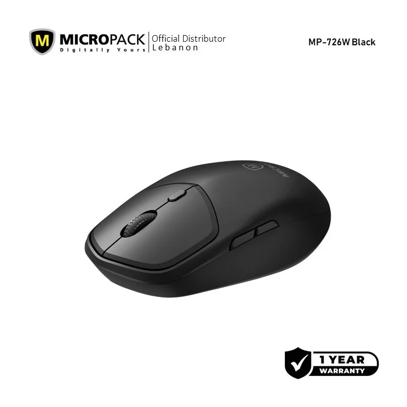 Micropack (AM-726W-BK) RF 2.4G For A Great Wireless Mouse