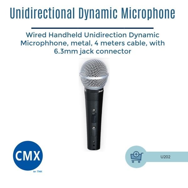 CMX Unidirectional Dynamic Microphone (U202) - Image 2