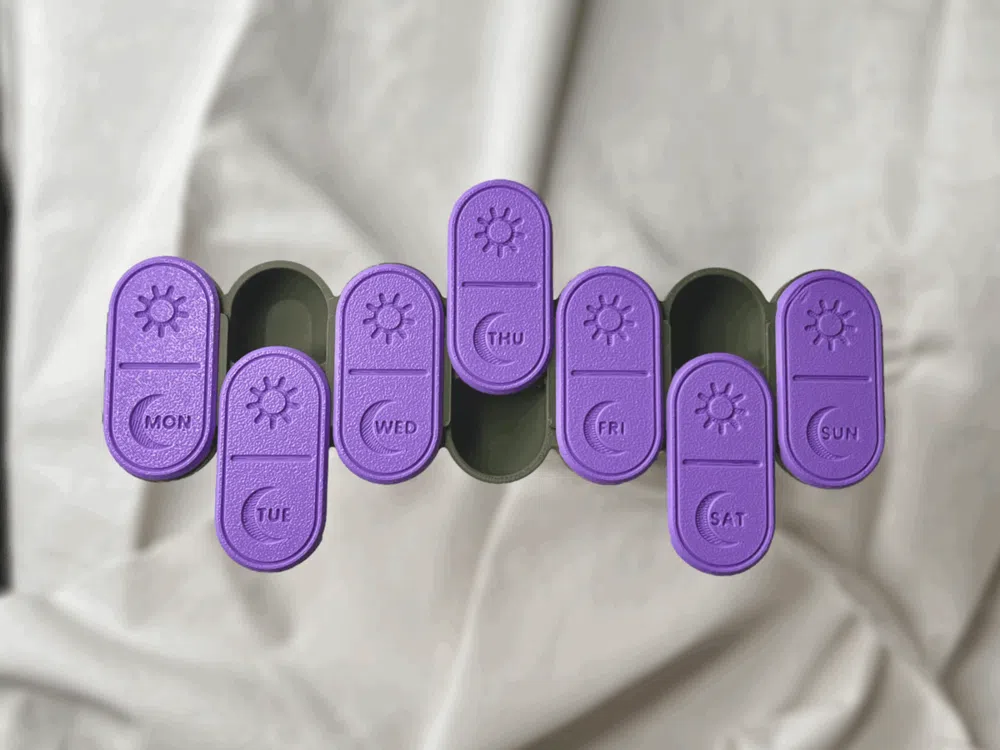 3D Printed Pills Organizer - Image 4