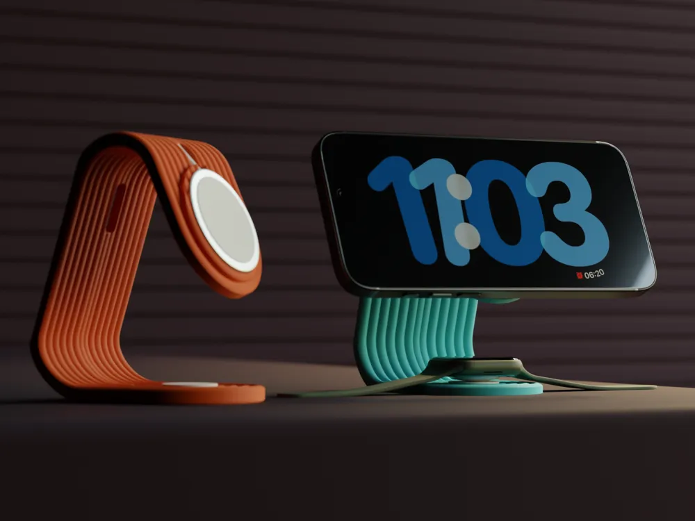 3D Printed iPhone and Apple Watch Charging Stand - Image 6