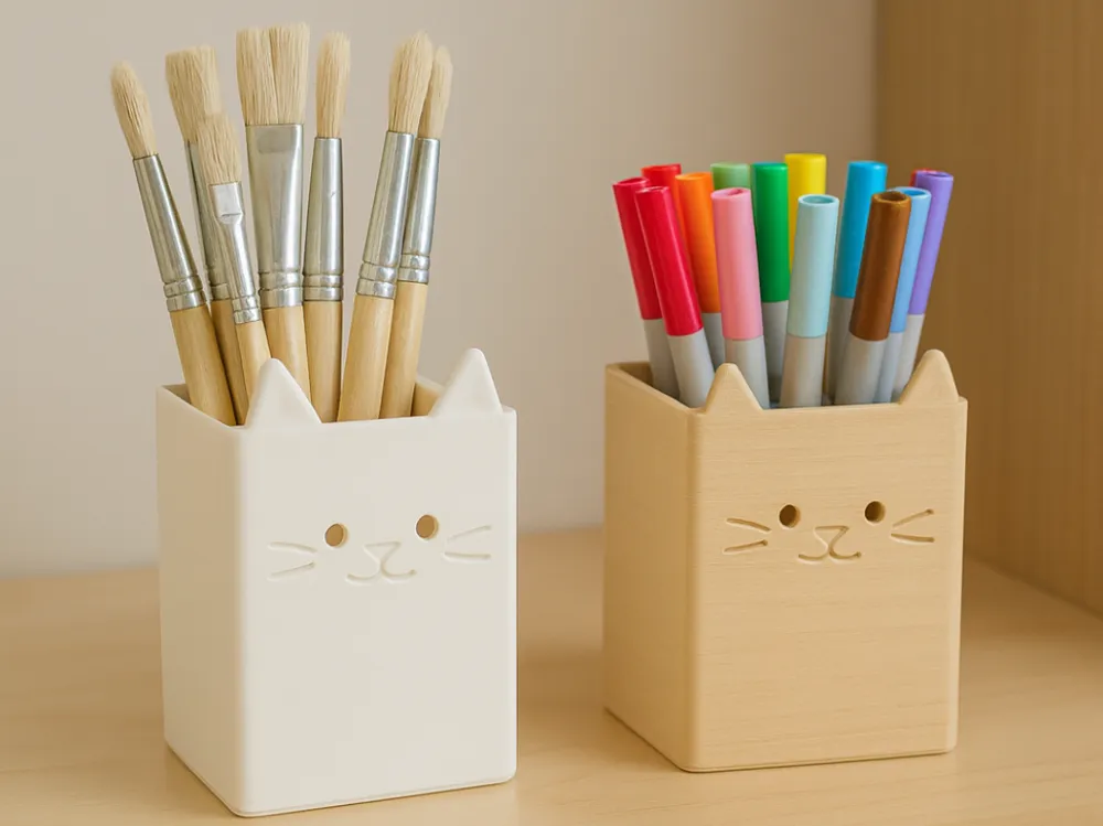 3D Printed Cat Pen Organizer - Image 3