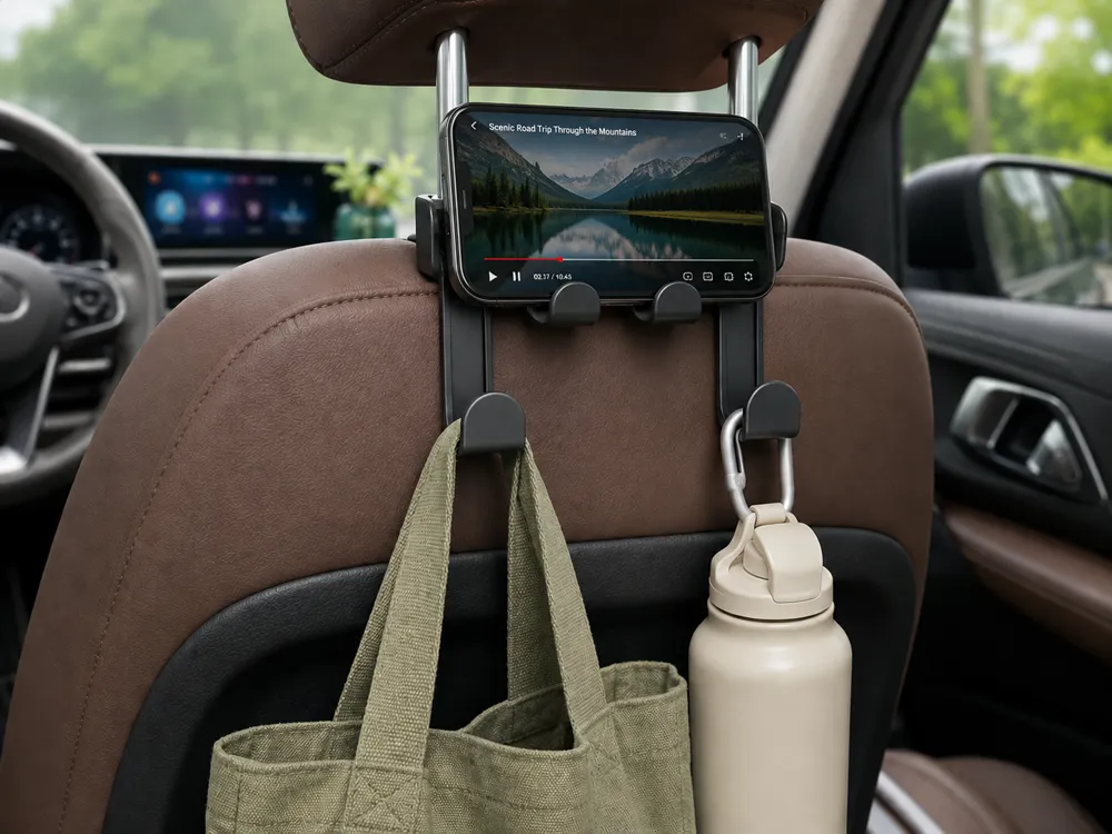 3D Printed Car Headrest Hook & Phone holder - Image 6
