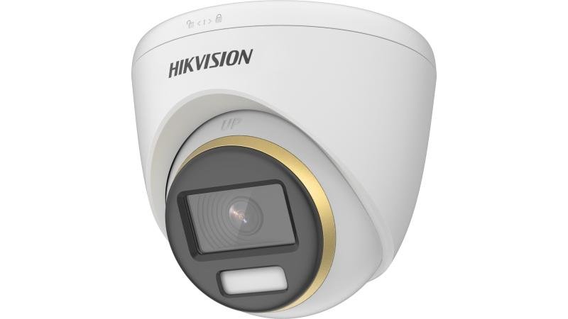 Hikvision (DS-2CE72DF3T-LFS) 2MP ColorVu Smart Hybrid Light Fixed Turret CCTV Camera 2.8mm 130dB WDR 40m IR/White Light IP67
