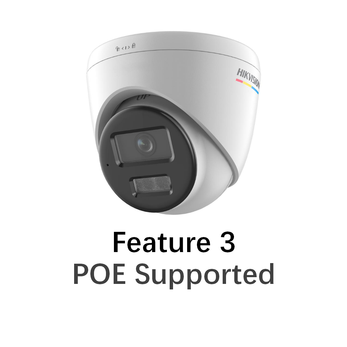 Hikvision (DS-2CD1347G3-LIU) 4MP ColorVu 3.0 IP Turret Camera 2.8mm with Built-in Mic