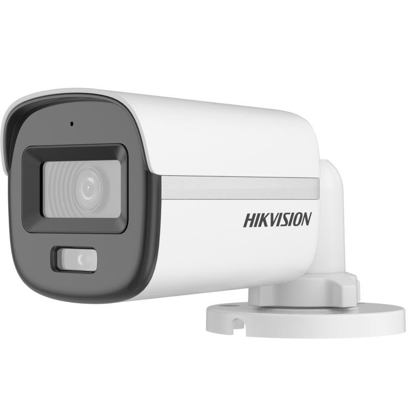 Hikvision (DS-2CE10KF0T-FS) 5MP 3K ColorVu Audio Fixed Mini Bullet CCTV Camera 2.8mm 20m White Light IP67