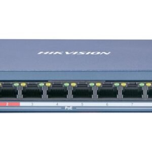 Hikvision 9DS-3E0109P-E/M) (C) 8 Port 10/100Mbps PoE Unmanaged Switch 80W 300m Long Range 6kV Surge Protection