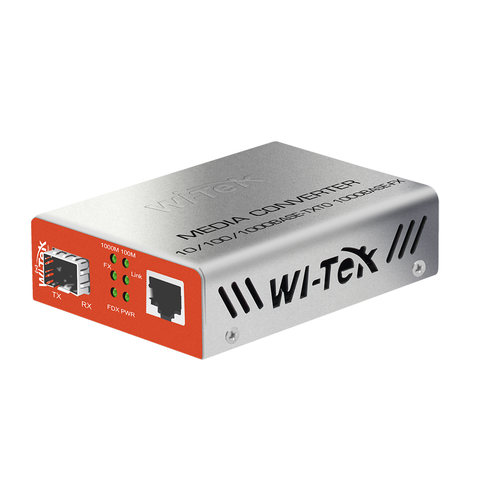WI-TEK (WI-MC111GP) – Gigabit PoE SFP Media Converter