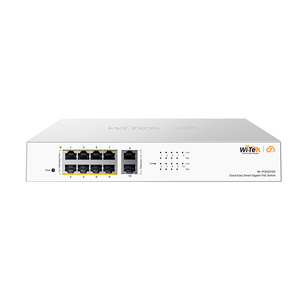 Wi-Tek (WI-PCES310G) – 10-Port Gigabit Cloud PoE Switch