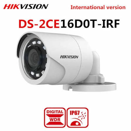 Hikvision (DS-2CE16D0T-IRPF) (C) 2MP Fixed Mini Bullet CCTV Camera 2.8mm 4-in-1 Smart IR 20m IP67 - Image 2