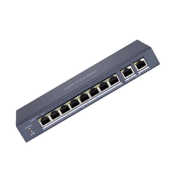 Hikvision (DS-3E1310P-EI B) 8 Port Fast Ethernet Smart PoE Switch 110W 2 Gigabit RJ45 300m Long Range - Image 2