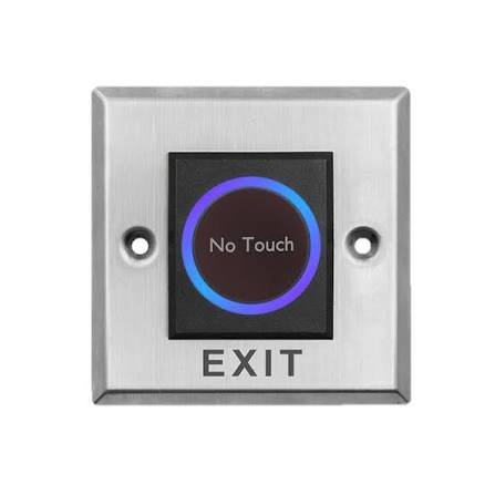 Hikvision (DS-K7P08) Touchless Exit Button IR Sensor LED 12-24VDC NO/NC/COM Stainless Steel