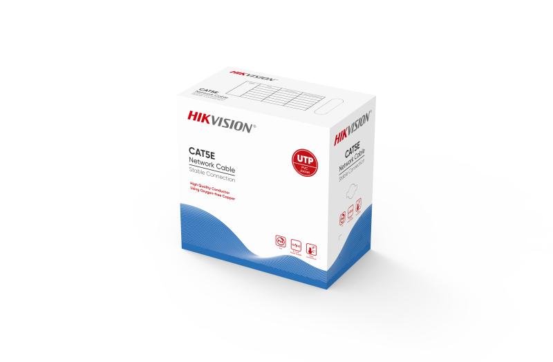 Hikvision (DS-1LN5E-E/E) CAT5e U/UTP Network Cable 305m Solid Bare Copper 0.45mm Gray CMX